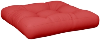 vidaXL Palettenkissen Rot 58 x 58 x 10 cm Stoff