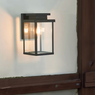 ECO Light 3230110 OTTAWA LED Aussenwandleuchte Anthrazit klares Glas IP44