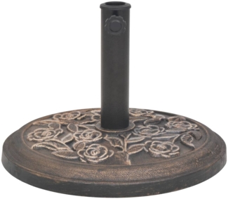 vidaXL Sonnenschirmständer Harz Rund Bronze 9 kg 43656