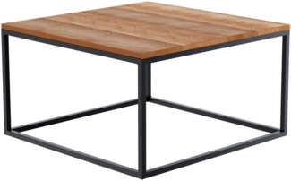 Couchtisch GONAR - Holz Eiche 80 x 80 x 45 cm | Sofatisch Eckig Beistelltisch Holz Wohnzimmertisch Klein