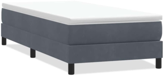 vidaXL Boxspringbett ohne Matratze Dunkelgrau 80x210 cm Samt 3315802