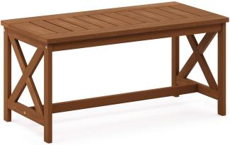 Furinno Tioman Outdoor Tisch mit X Bein in Teaköl, Natur, 45. 21x89. 92x43. 18 cm