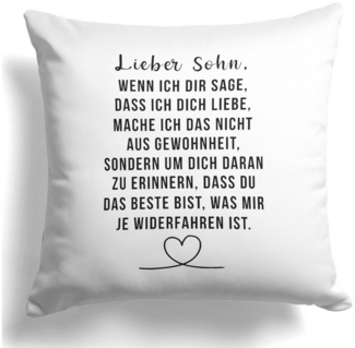 22Feels Dekokissen Sohn Geschenk 18. Geburtstag Weihnachten Abitur Matura Jungs Männer, Deko mit Persönlichkeit