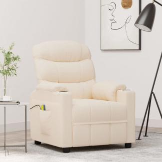 Massagesessel Creme Stoff [348091]
