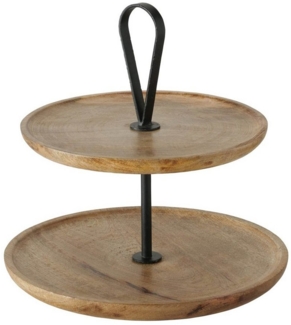 BOLTZE Etagere Etagere KABIR natur schwarz aus Holz und Metall Dekoetagere modern Hol
