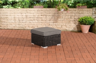 Hocker Bilbao / Madeira Eisengrau (Farbe: schwarz)