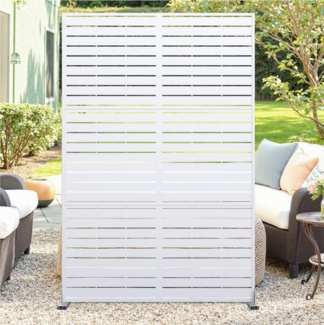 GarveeMore Paravent Metall Privatsphäre Bildschirm im Freien für Garten, Deck, Balkon