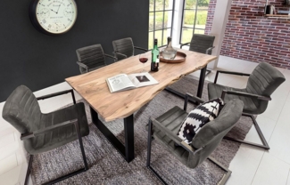 SAM® Essgruppe Quentus, Akazie massiv, mit natürlicher Baumkante und Stühlen, bis 3m