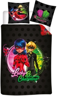 Miraculous Ladybug Bettwäsche-Set Poly-Baumwolle Decke & Kissenbezug 140x200 + 65x65 cm