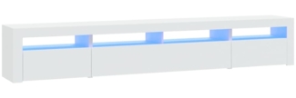 TV-Schrank Lowboard TV mit LED-Leuchten Weiß 240x35x40 cm