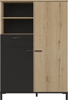 Calicosy Aufbewahrung oben 1 Schublade und 2 Türen H150 cm - TRUST - Braun