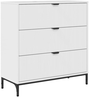 vidaXL Sideboard Hochglanz-Weiß 79,5 x 33 x 82 cm Holzwerkstoff 883438