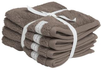 Gant Home Seifentuch Set Gesichtstücher Premium Towel Cold Beige (30x30 cm) (4-teilig) 852007201-204