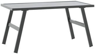 vidaXL Garten-Couchtisch Schwarz 90x45x35 cm Pulverbeschichteter Stahl 4008106