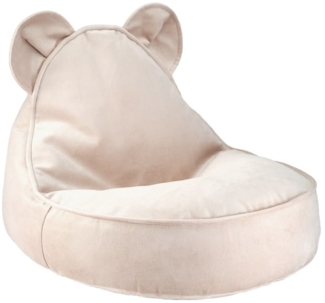 Wigiwama Sitzsack, Beanbag, Bear, in beige, nachhaltig aus recycelten PET-Flaschen, Samt