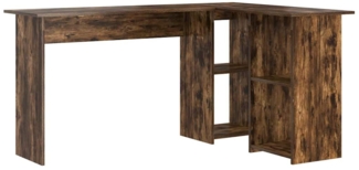 vidaXL Schreibtisch Geräucherte Eiche 142 x 102 x 73 cm Holzwerkstoff 869294