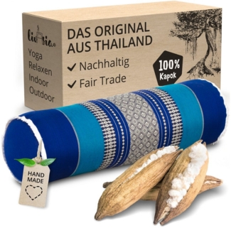 livasia Nackenrolle Nackenrolle, vegan und handgefertigt, Ø 17x56 cm, Kapok