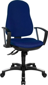 Topstar 9020AG26, Trend SY 10, Bürostuhl, Schreibtischstuhl, ergonomisch, mit Armlehnen, Bezugsstoff blau