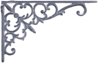 2x Regalhalter Regalwinkel Regalträger Grau Eisen 23,5cm Chic Antique 64061125