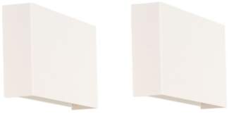 Qazqa Wandleuchte Otan, ohne Leuchtmittel, G9, Weiß, Modern, Aluminium, 2-flammig