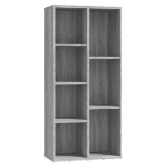 vidaXL Bücherschrank Grau Sonoma 50x25x106 cm 815445