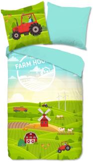 Traumschloss Renforcé Kinder Bettwäsche - Farm House 135x200 / 80x80