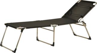 Dreibeinliege Amigo 40+ aus Aluminium, Schwarz