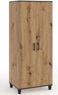 Kleiderschrank Drehtürenschrank Pola 80x56x193cm Artisan Eiche 2-türig