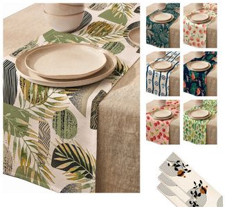 LIVINA HOME Tischläufer Premium Tischdecke abwaschbar, Tischband, moderne Leinenoptik Decke, Tischtuch, Gartentischdecke, Tafeltuch, Oster Deals Sale!