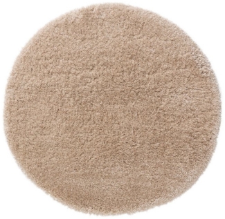 benuta Hochflor-Teppich Ava, rund, Höhe: 41 mm, Kunstfaser, Berber, Ethno-Style, Wohnzimmer