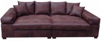 Big Sofa Couchgarnitur Megasofa Riesensofa GULIA -Gobi 4 Vintage-Braun