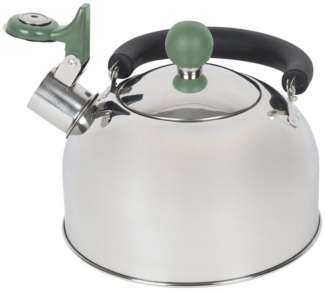 Bo-Camp Teekanne Camping Wasserkocher Trend 1 Flötenkessel, Teekessel Edelstahl 1,2 L