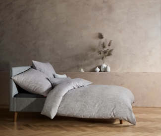 Fleuresse Lech Edelflanell Bettwäsche 240x220 Paisley grau silber 603868-27