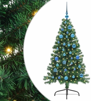 vidaXL Künstlicher vorbeleuchteter Weihnachtsbaum Grün 150 cm PVC 3397005