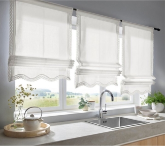 Rollo Raffrollo, heine, blickdicht, Stangendurchzug