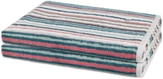 Ross Vita 2 tlg. Frottier-Set - 2 X Saunatuch (80 X 200cm) - 520 - Dunkelgrün / blau