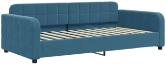 vidaXL Tagesbett Blau 100x200 cm Samt 354064