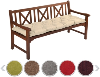 sunnypillow Bankauflage Bankauflage Stuhlkissen viele Farben und Größen zur Auswahl, 110 x 40 cm cremefarben