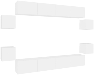 8-tlg. TV-Schrank-Set Weiß Holzwerkstoff [3114222]