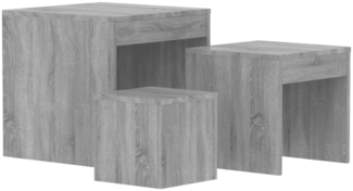 Satztische 3 Stk. Grau Sonoma Holzwerkstoff [815226]