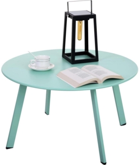 Runder Metall Beistelltisch Garten Sofatisch Ø 70cm Höhe 40cm Grün