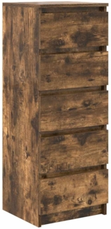 vidaXL Sideboard mit Schubladen Räuchereiche 37,5x35x99 cm 861764