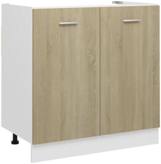 DOTMALL Spülenunterschrank Spülenunterschrank Sonoma-Eiche 80 x 46 x 81,5 cm Holzwerkstoff