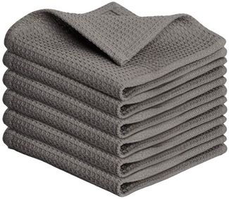 Blumtal Geschirrtuch Set 50x70 oder 30x30 cm, 100% Baumwolle, (6-tlg), Saugfähig, schnell trocknend, waschbar, 100% Baumwolle