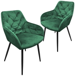 HOMELUX Esszimmerstuhl Polsterstühle 2/4 Stuhlset Moderner Küchenstuhl Wohnzimmerstuhl Stühle (2 St), mit Ergonomischer Rückenlehne und Metallbeinen