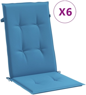 vidaXL Hochlehner-Auflagen 4 Stk. Melange Blau 120x50x4 cm Stoff 4002426