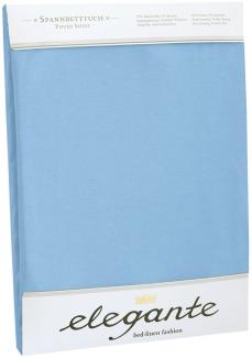 elegante Jersey Spannbettlaken|90x200 - 100x220 cm| bleu