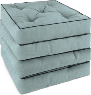 Aspero Sitzauflage 4 Stuhlkissen 40x40 cm Padua, Gepolsterte Outdoor Auflage mit Steppung