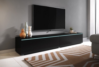 INOSIGN Lowboard LOWBOARD VERA, wahlweise mit oder ohne Beleuchtung, Modernes griffloses TV-Board, 180 cm TV-Schrank, stehend und hängend