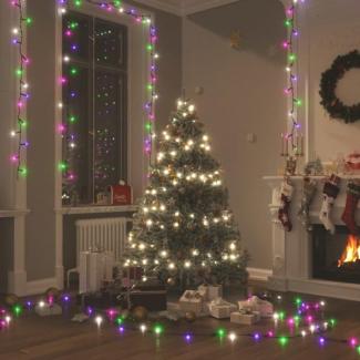 vidaXL LED-Lichterkette mit 150 LEDs Pastell Mehrfarbig 15 m PVC 343202